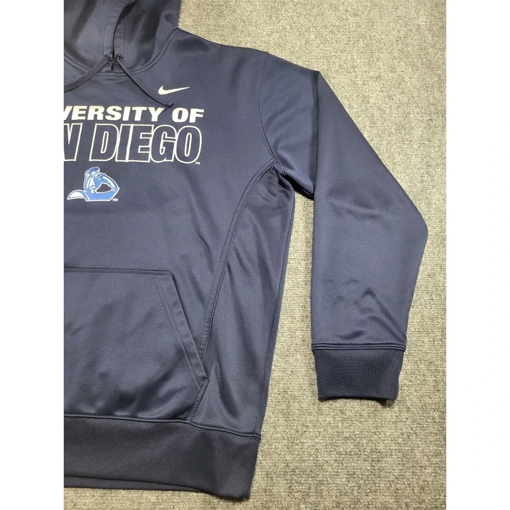 Nike Mens University of San Diego USD Fleece Navy Blue Hoodie XL Extra Large F/S
